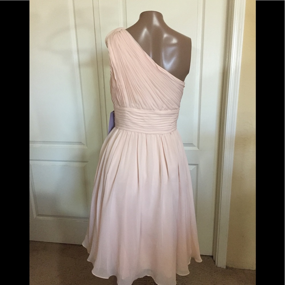 JS Collections One Shoulder Chiffon Rosette Dress - Picture 2 of 3